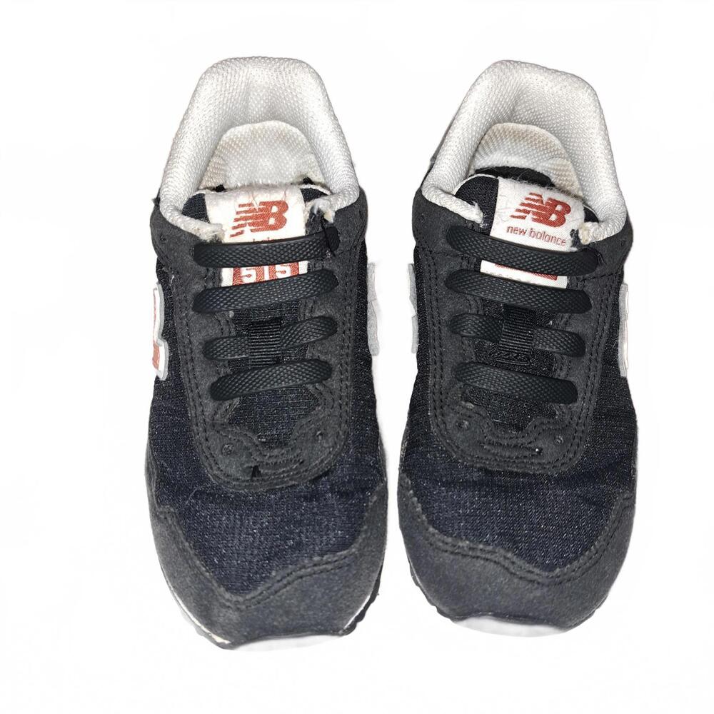 New Balance Kids Sneakers Black Gray Orange Size 7.5